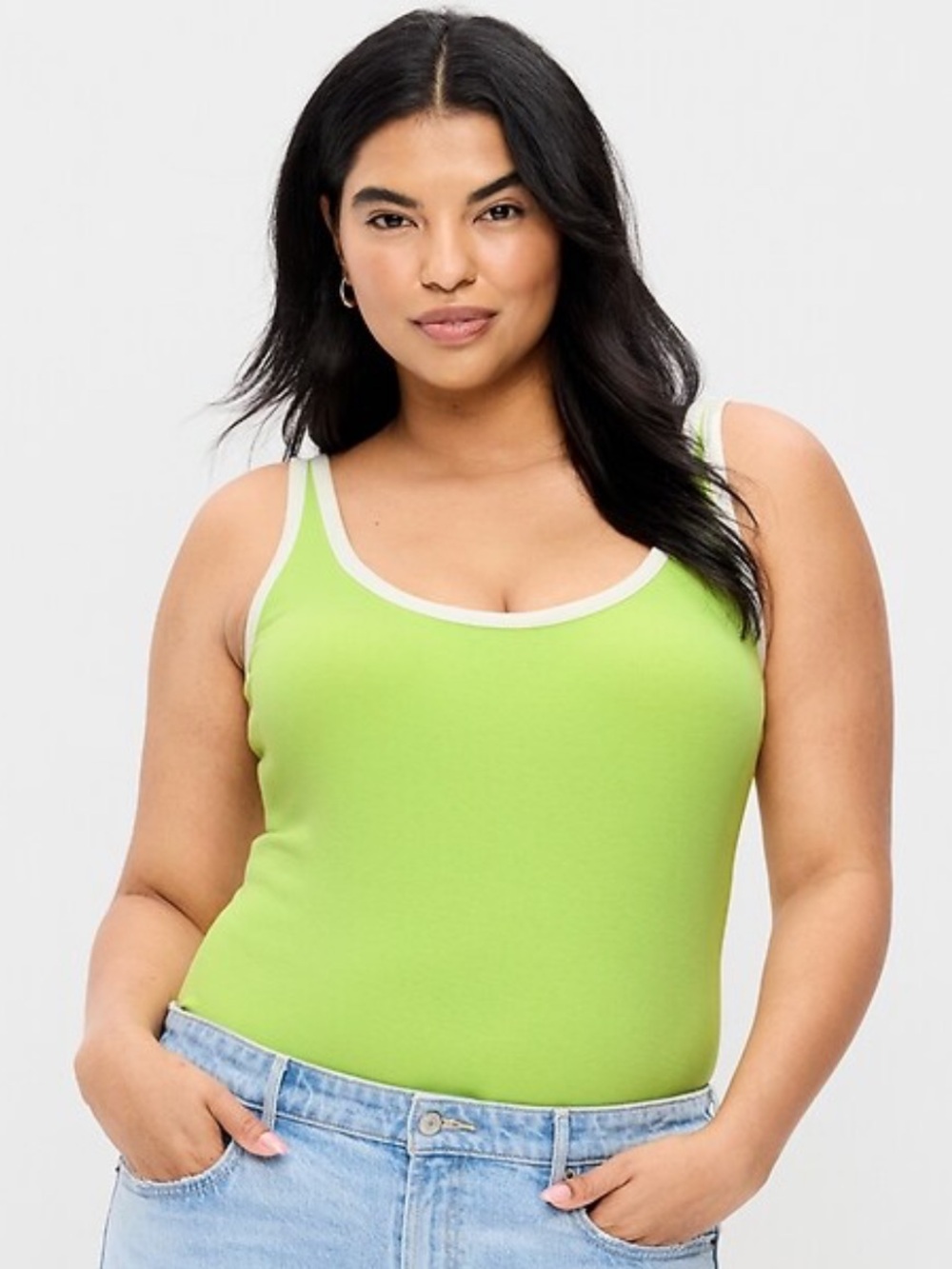 Old Navy 3x Lime Green Scoop Neck Tank Top - Women